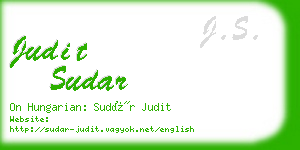 judit sudar business card